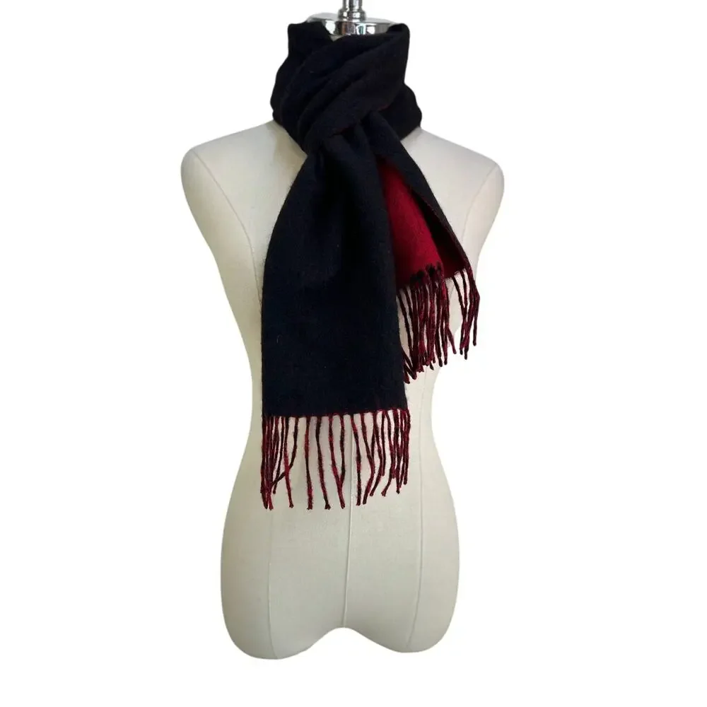 Guy Laroche Cashmere Scarf Black Red